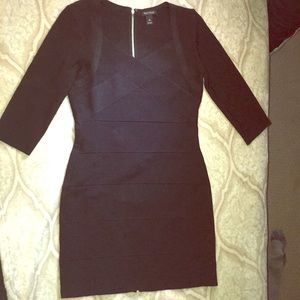 White House Black Market WHBM bandage zip dress